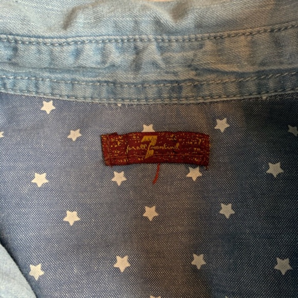 ✨7FAMK Chambray Button Down Tunic - Picture 5 of 6